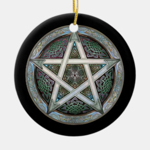Zilver Pentacle Pendant/Ornament Keramisch Ornament