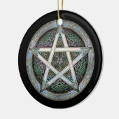 Zilver Pentacle Pendant/Ornament Keramisch Ornament (Links)