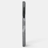 Zilver & Pewter Camouflage Glitter Monogrammed Case-Mate iPhone Case (Achterkant/links)