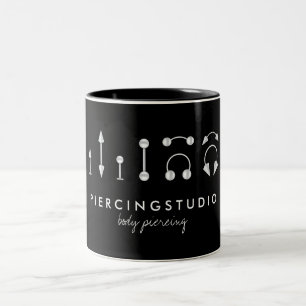Zilver Piercing Studio Tweekleurige Koffiemok