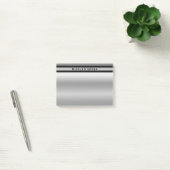 Zilver Platina Glans Chic Modern Persoonlijk Post-it® Notes (Kantoor)