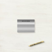 Zilver Platina Glans Chic Modern Persoonlijk Post-it® Notes (Op bureau)