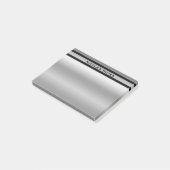 Zilver Platina Glans Chic Modern Persoonlijk Post-it® Notes (Schuin)