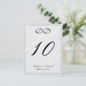 Zilver Platinum Infinity Hand gesp tafel nummer Briefkaart (Staand voorkant)