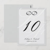 Zilver Platinum Infinity Hand gesp tafel nummer Briefkaart (Voorkant / Achterkant)