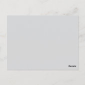 Zilver Platinum Infinity Hand gesp tafel nummer Briefkaart (Achterkant)