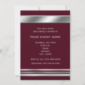 Zilver Platinum Shine Elegante Uitnodiging-ELKE KL Kaart (Voorkant)