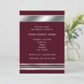 Zilver Platinum Shine Elegante Uitnodiging-ELKE KL Kaart (Staand voorkant)