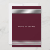 Zilver Platinum Shine Elegante Uitnodiging-ELKE KL Kaart (Achterkant)