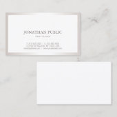 Zilver Professional in stijlvol en stijlvol design Visitekaartje (Voorkant / Achterkant)