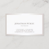 Zilver Professional in stijlvol en stijlvol design Visitekaartje (Voorkant)