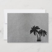 Zilver Puerto Rico trouwfoto dank u Bedankkaart (Achterkant)