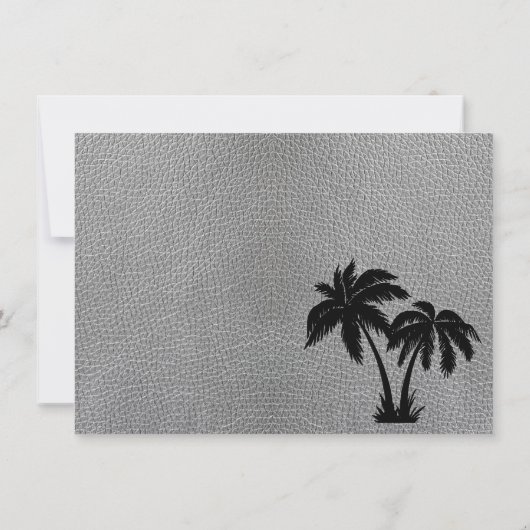 Zilver Puerto Rico trouwfoto dank u Bedankkaart (Achterkant)