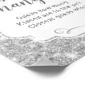 Zilver raad hoeveel kisses Vrijgezellenfeest game Poster (Hoek)