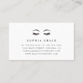 Zilver Regen estheticus of Makeup Artist Visitekaartje (Achterkant)