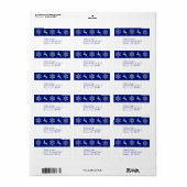 Zilver Reindedarspnowflake Border Etiket (Full Sheet)