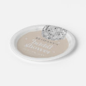 Zilver Retro Disco Groovy Bruiloftsfeest  Papieren Bordje (Gekanteld)