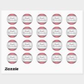 Zilver & Rode Diamant Quinceanera Sticker (Vel)