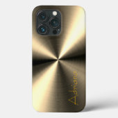 Zilver Roestvrij Goud Staal Print Case-Mate iPhone Case (Achterkant)