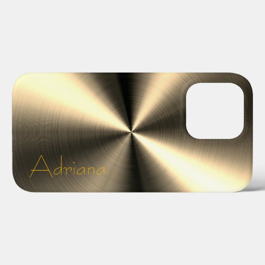 Zilver Roestvrij Goud Staal Print Case-Mate iPhone Case (Achterkant (horizontaal))