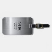 Zilver Roestvrij staal Bagagelabel (Voorkant horizontaal)