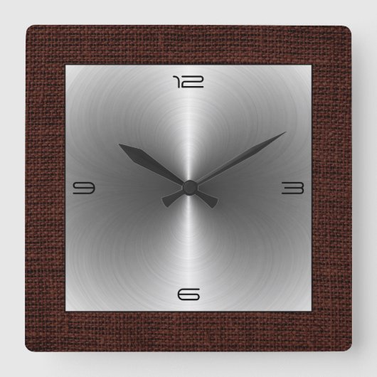 Zilver roestvrij staal - heupgrens vierkante klok (Voorkant)