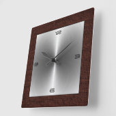 Zilver roestvrij staal - heupgrens vierkante klok (Hoek)