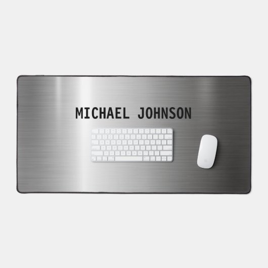 Zilver Roestvrij staal Metaal Bureaumat (Keyboard & Muis)