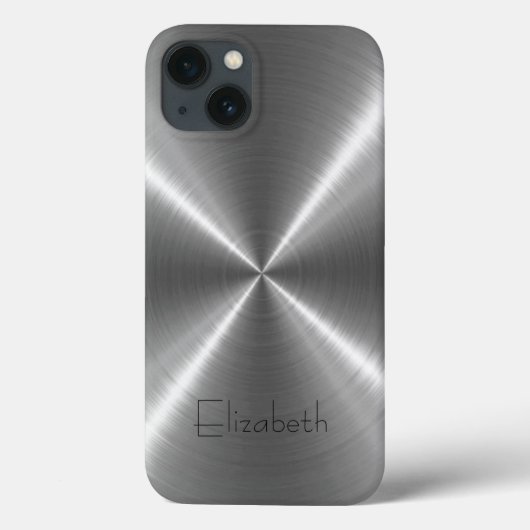 Zilver Roestvrij staal Metaal Case-Mate iPhone Case (Achterkant)