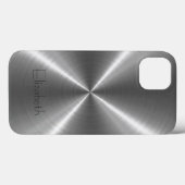 Zilver Roestvrij staal Metaal Case-Mate iPhone Case (Achterkant (horizontaal))