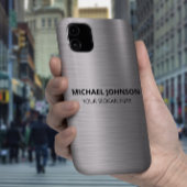 Zilver Roestvrij staal Metaal Case-Mate iPhone Case