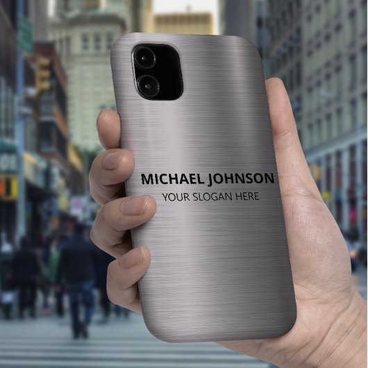 Zilver Roestvrij staal Metaal Case-Mate iPhone Case