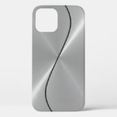 Zilver Roestvrij staal Metaal Case-Mate iPhone Case (Achterkant)