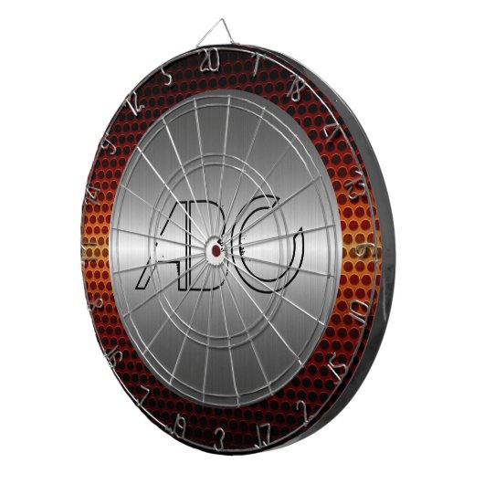 Zilver Roestvrij staal Metaal Dartbord (Voorkant Rechts)
