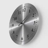 Zilver Roestvrij staal Metaal Grote Klok (Hoek)