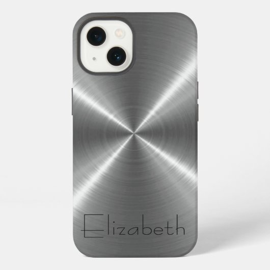 Zilver Roestvrij staal Metaal iPhone Hoesje (Achterkant)