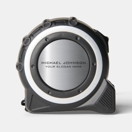 Zilver Roestvrij staal Metaal Rolmaat (Voorkant)