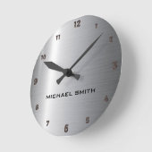 Zilver Roestvrij staal Metaal Ronde Klok (Hoek)