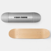 Zilver Roestvrij staal Metaal Skateboard (Horizontaal)