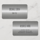Zilver Roestvrij staal Metaal Visitekaartje (Voorkant / Achterkant)