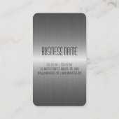 Zilver Roestvrij staal Metaal Visitekaartje (Achterkant)