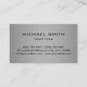 Zilver Roestvrij staal Metaal Visitekaartje (Achterkant)