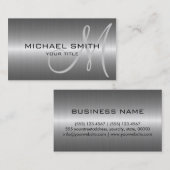 Zilver Roestvrij staal Metaal Visitekaartje (Voorkant / Achterkant)