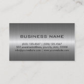 Zilver Roestvrij staal Metaal Visitekaartje (Achterkant)