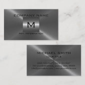 Zilver Roestvrij staal Metaal Visitekaartje (Voorkant / Achterkant)