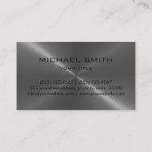 Zilver Roestvrij staal Metaal Visitekaartje (Achterkant)