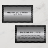 Zilver Roestvrij staal Metalen Rand Visitekaartje (Voorkant / Achterkant)