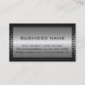 Zilver Roestvrij staal Metalen Rand Visitekaartje (Achterkant)