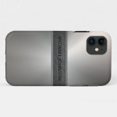Zilver Roestvrij staal Modern Case-Mate iPhone Case (Achterkant (horizontaal))