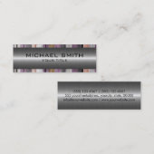 Zilver Roestvrij staal Modern Wood Kijk uit Mini Visitekaartje (Voorkant / Achterkant)